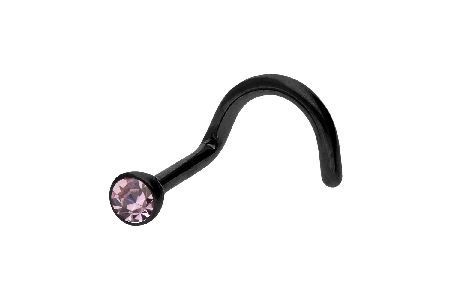 Chirurgenstahl Nasenstecker Nasenpiercing Spirale KRISTALL ++SALE++